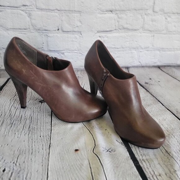 Worthington Brown Leather Platform Stiletto Ankle Boot  023-5087   sz 7 M - Picture 7 of 7